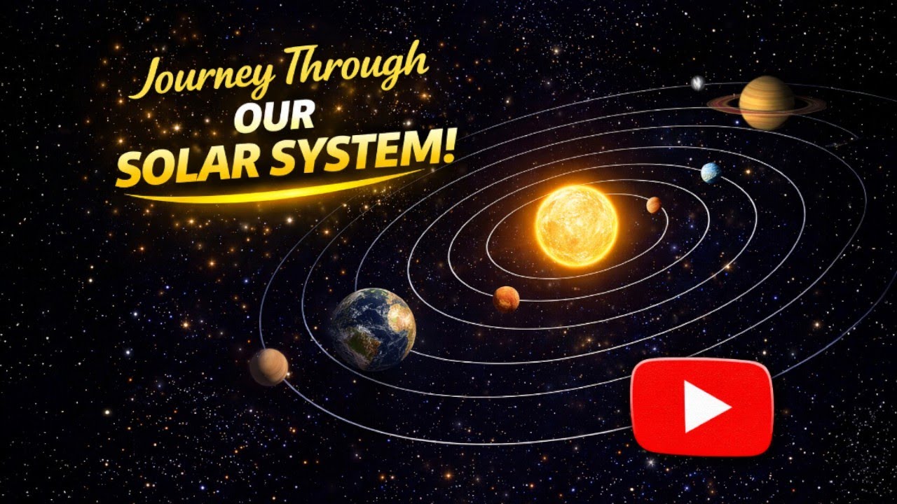 Solar system planets orbiting sun animated space background science education astronomy discovery