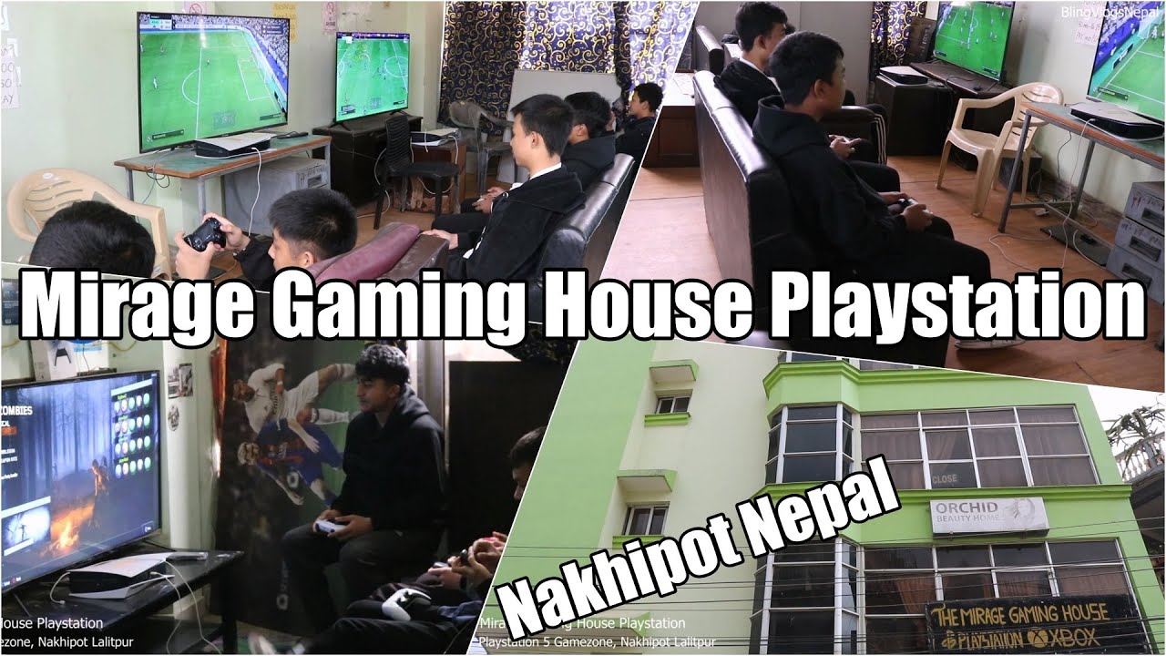 Playstation 5 game zone  Ps5 ps4 gaming center Mirage Gaming House Nakhipot Lalitpur Nepal fc 25 wwe