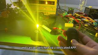 This product is a tri-color intelligent remote-controlled LED headlight