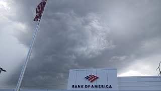 👉 😪 Bank of America - HIDES the teller window behind wall that opens up! In the back!!🤐 SIELENT war!