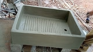 lavadero con el molde de madera - YouTube