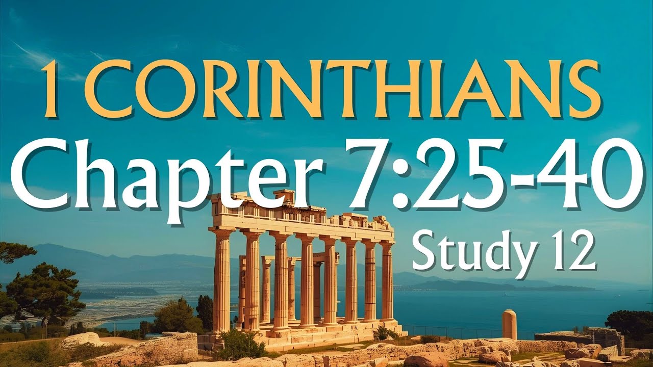 1 Corinthians 7:25-40 (Study #12) • Marriage, Singleness and the ...