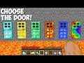 Which DOOR TO CHOOSE ? DIAMOND DOOR or EMERALD or GOLD or LAVA or WATER DOOR in Minecraft !