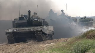 Leopard 2A7 Tanks on the move - Kampfpanzer leopard 2A7