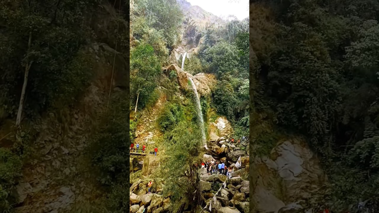 seven sisters waterfalls in North Sikkim 