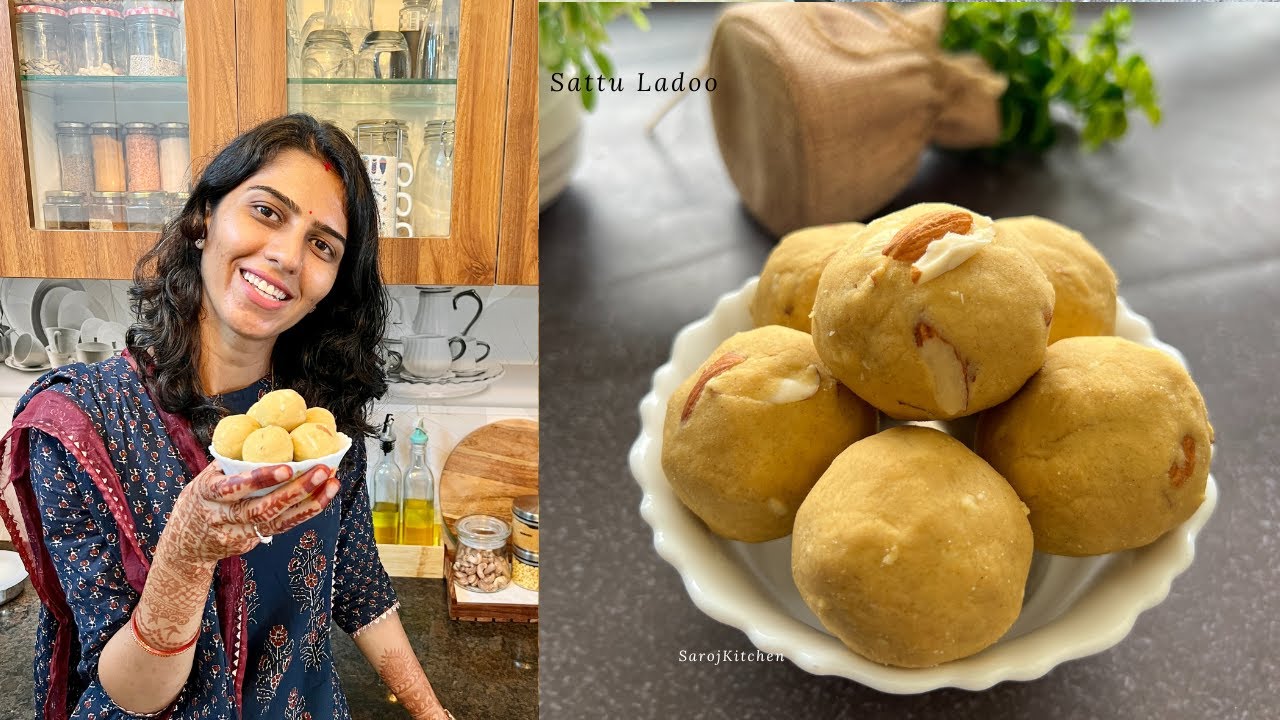 Sattu Ke Ladoo Recipe सत्तू के लड्डू Chickpea Flour Ladoo Protein