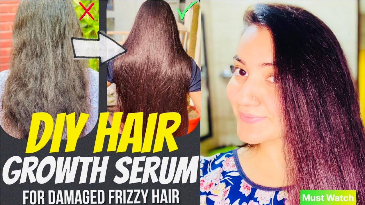 DIY LEAVE IN HAIR GROWTH SERUM : Use For Super Dry Damaged & Frizzy