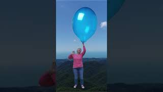 Полет на воздушном шарике #Shorts #видеомонтаж #интересно