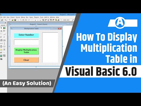 How to display multiplication table in visual basic 6.0