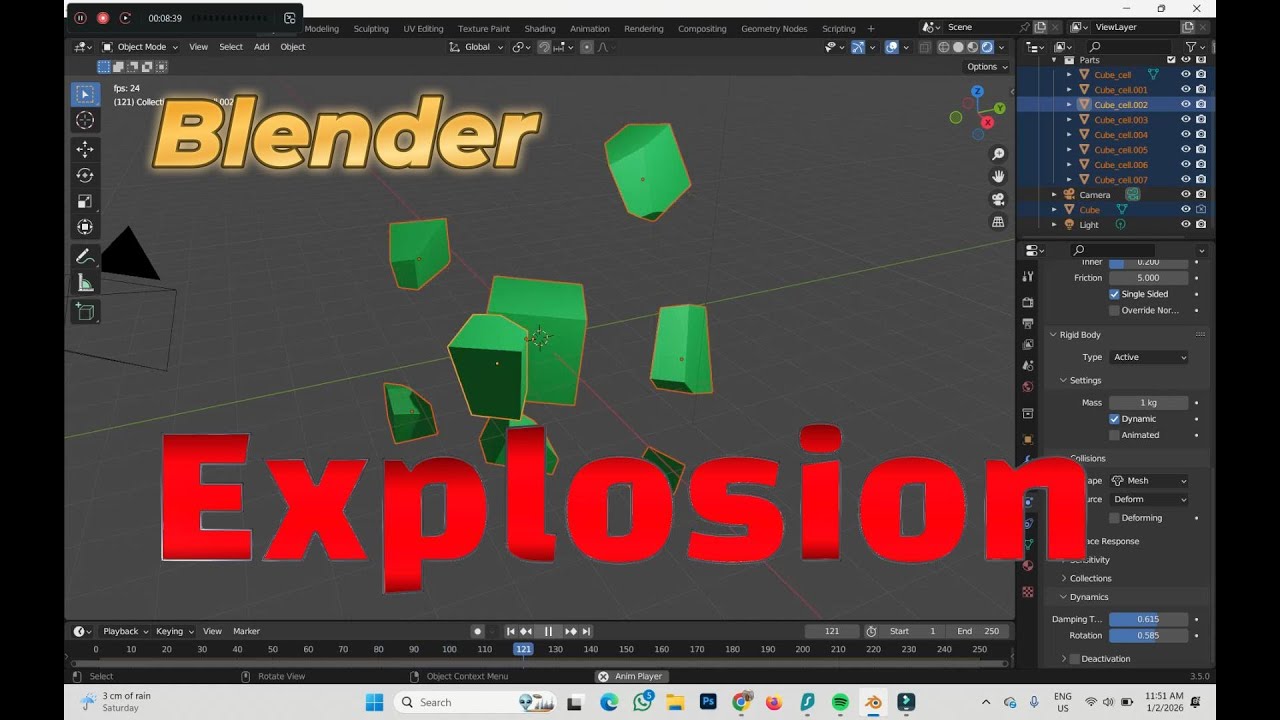 Exploding Blender Drawing How To Make An Explosion In BLENDER | Let`s Do Tech | 3D Modeling ...