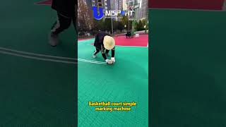 basketball court teaches you how to draw lines simply! #basketballcourt #sports #tiles #basketball