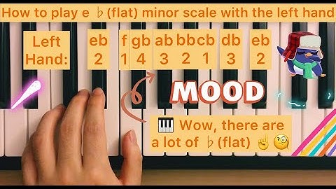 Piano Lesson 93: How to play e♭ (flat) / d# (sharp) minor scale with the left hand 15 times tutorial