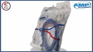 AMP Netconnect 219242-7 Ethernet Cable – 7ft Blue UTP Assembly | Reliable Network Patch Lead