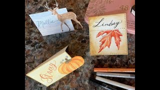 Autumn Place Cards Painting Lesson by Victoria Gobel