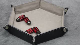 D6 Bullet Metal Dice Black Red Number