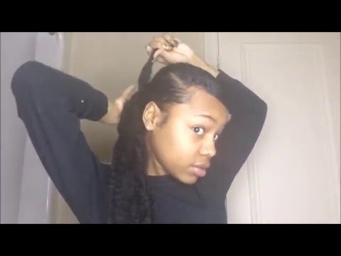 Vintage Swoop Slick Back Ponytail on Natural hair - YouTube