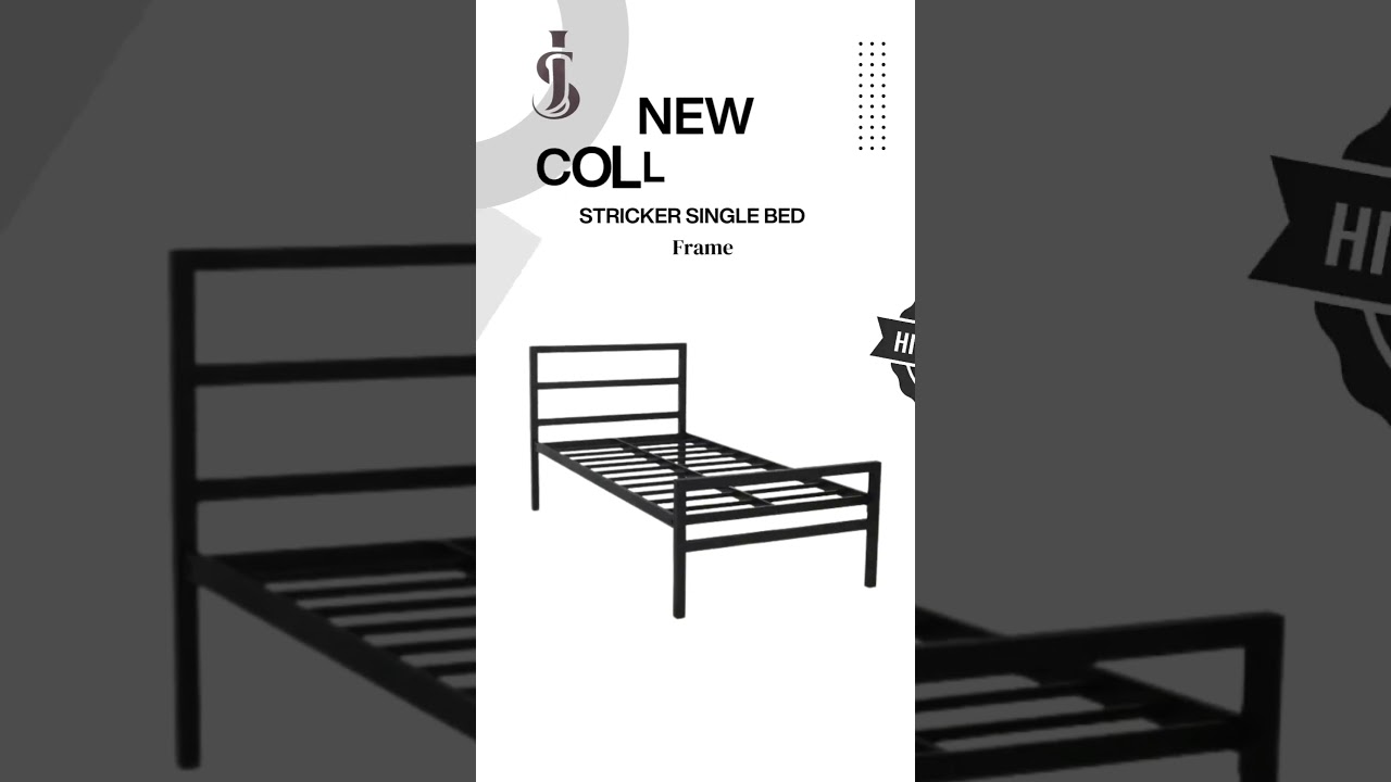 JigarSteel  Striker Metal Single Bed (Black), Without Storage Contact for order : 7045286770