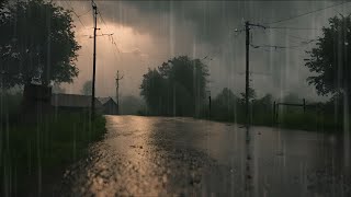 Sleep Instantly With Heavy Rain Sound and Thunder in The night, Natural Relaxing Sounds