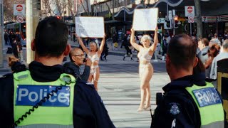 Melbourne Lingerie Protest With