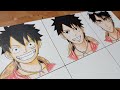 Luffy in different Anime Styles Drawing PART 1