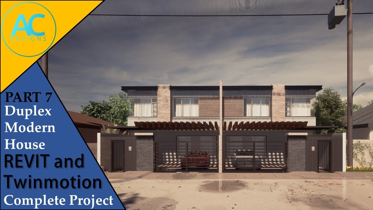 Duplex Modern House | Part 7 | Complete Step by Step Project | Revit ...