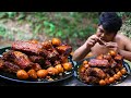 5 Pounds of Pork Chops make delicious bbq all time - Cooking best Pork Rip bbq Recipe