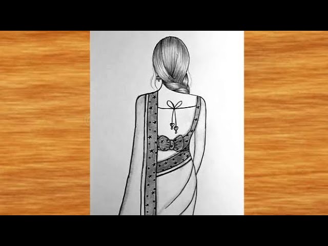 How to draw Girl with cute pose / Cute girl draw for beginners - YouTube