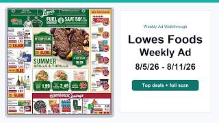 Lowes Foods Weekly Ad (8/5/26 - 8/11/26) Best Deals