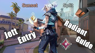 Radiant Guide on Jett Split and Sunset (Valorant)