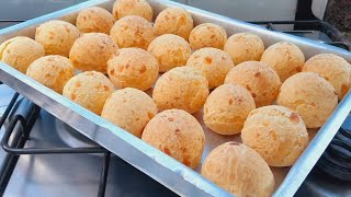 PÃO DE QUEIJO COM POLVILHO DOCE- NÃO MURCHA