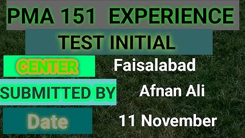 Initial Test experience | Initial Faisalabad experience | 11November experience.