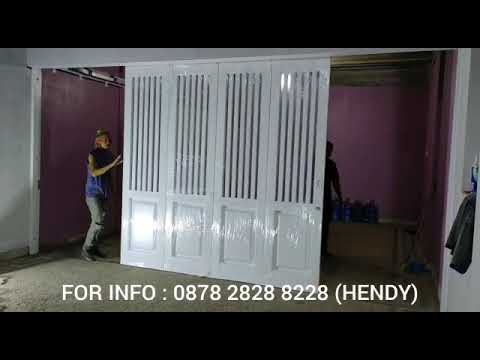  91 REL PINTU  GARASI  BESI SLIDING  MODEL  MINIMALIS VERTICAL 