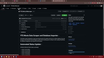 Automated Github Webscraper 10,000 data entries+ SQLite3 Database - Github Actions. Movie Webscraper