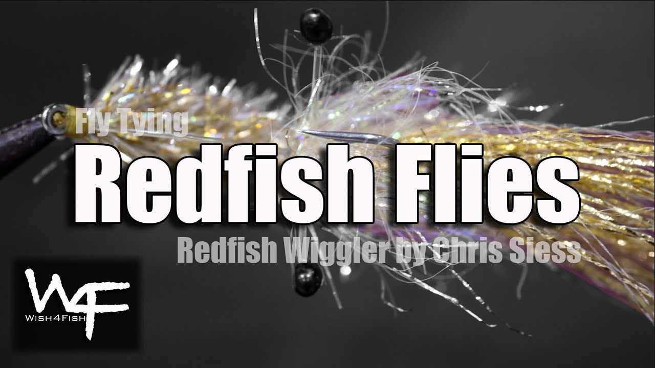 W4F Fly Tying Redfish Flies "Redfish Wiggler" by Chris Siess YouTube