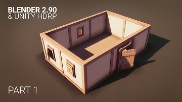 MODULAR Low Poly HOUSE (Speed Modeling) Blender to Unity | 3d Game Asset | Game-ready (Part 1)