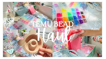 ✨ASMR temu beads haul 🌸+ Organizing | 🩷unboxing new beads 🎀|satisfying bead ASMR 
