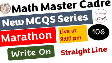 Math Master Cadre | Straight Line | Most Important MCQs |Ch-11 |New Classes #mastercadre