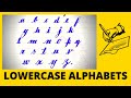 How to write small alphabets with cut marker  lowercase alphabets calligraphy  farwa calligraphy