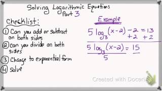 solving log equations part 3