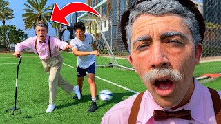 GRANDPA PLAYS SOCCER! *ankles broken*