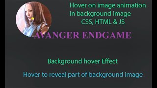 Background-image hover effect || Hover to reveal part of background image|| HTML CSS & JS