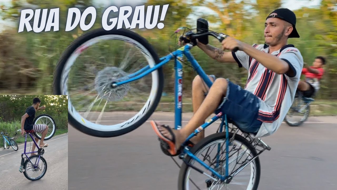 FUI NA RUA DO GRAU - APRENDENDO A DA GRAU NA MINHA BIKE MONTADINHA 