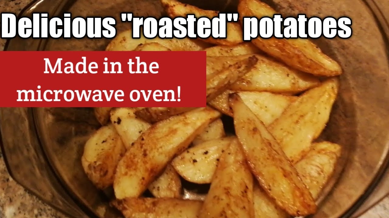 How to make delicious microwave oven "roasted" potatoes crisp outside