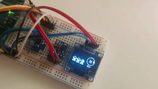Arduino + OLED SSD1306 128x64 + GY-61 accelerometer + GY-271 compass