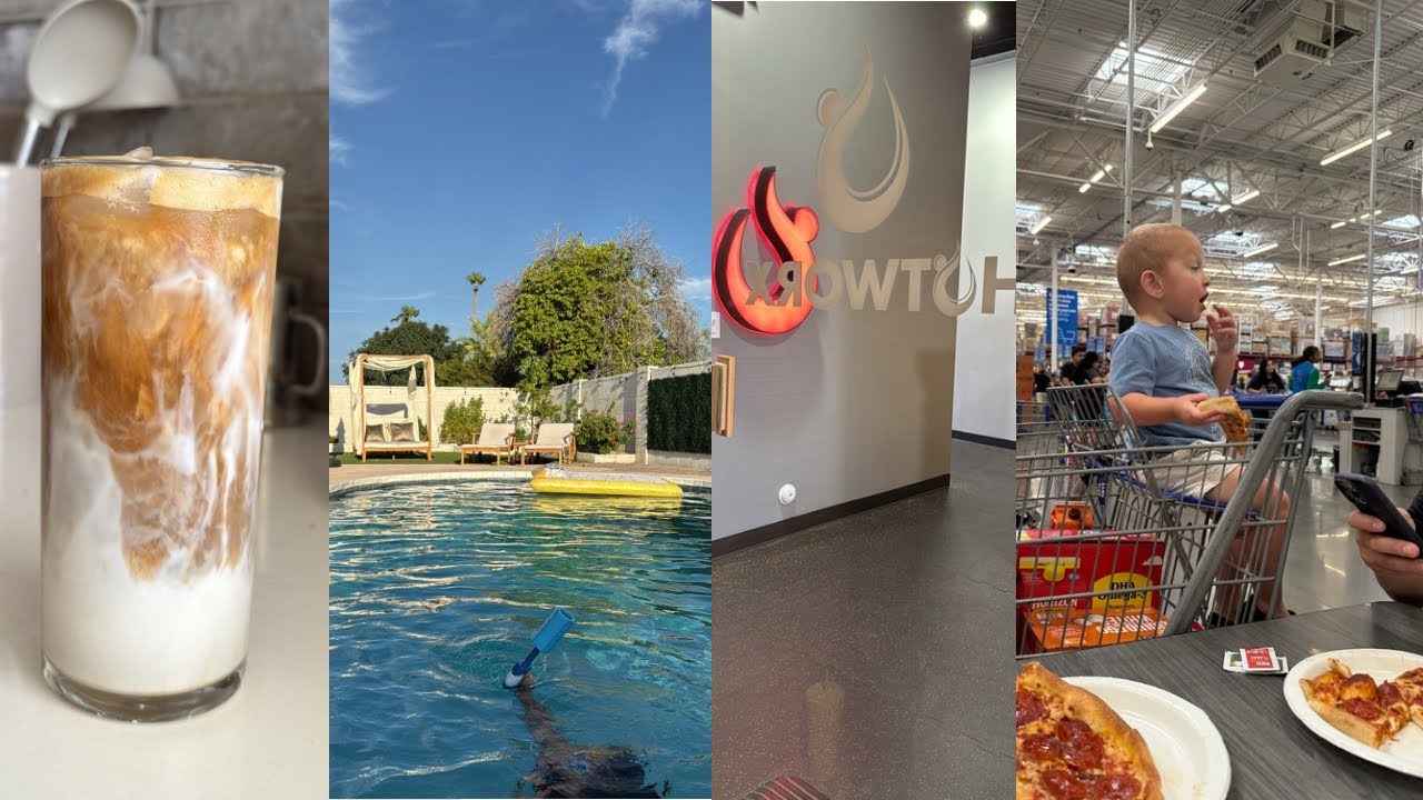 Airbnb life with 3 kids | Grocery Haul | Hotworx + everything in between as a SAHM | Vlog  