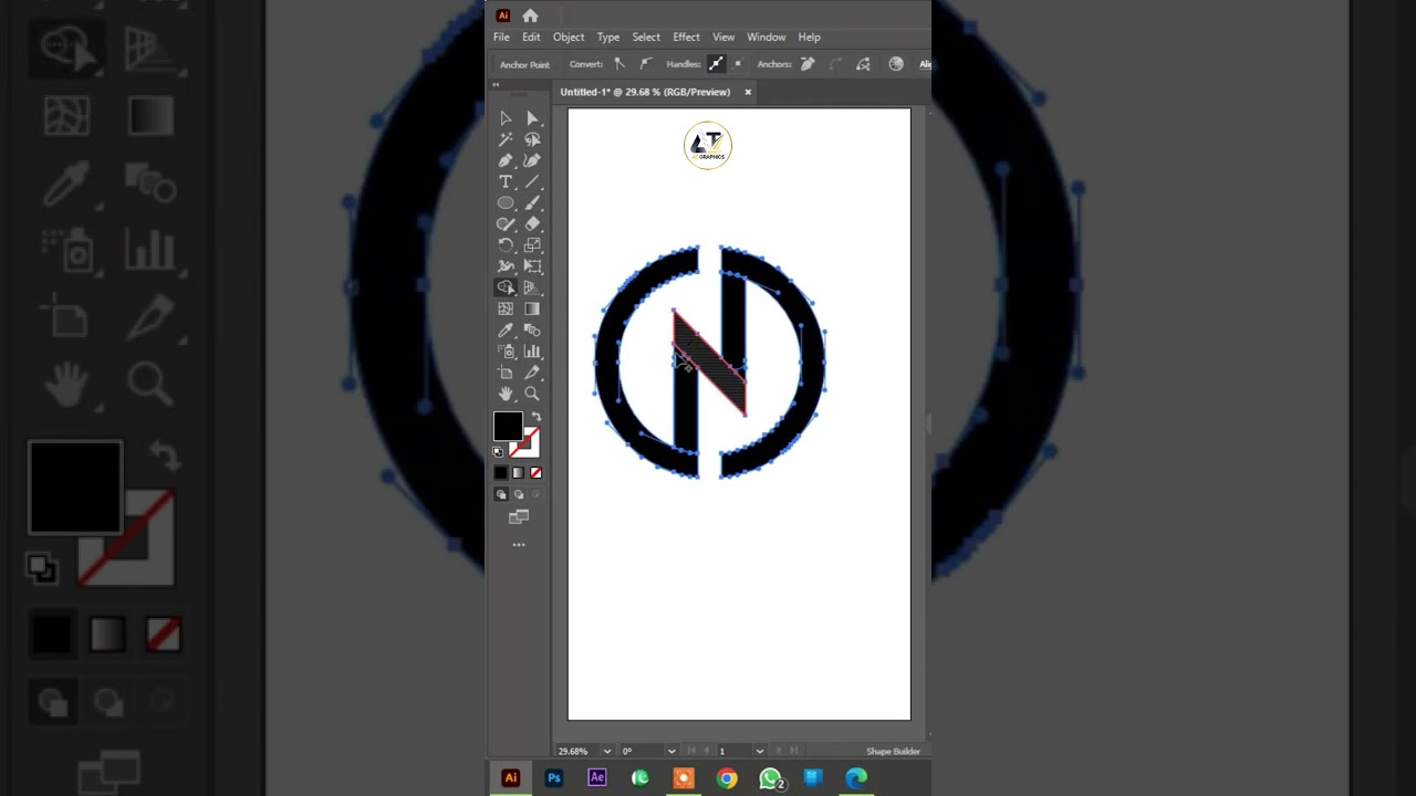 Letter N Logo Design Process In Adobe Illustrator | AT Graphics