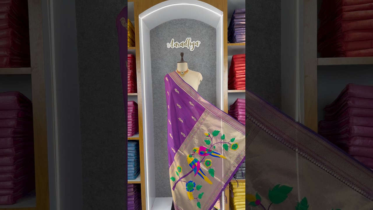 Pure Paithani Multicolor Parrot Weaving Motif Pallu Dupatta