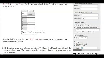 2.1 Objective 4: Using StatCrunch to Select a Simple Random Sample
