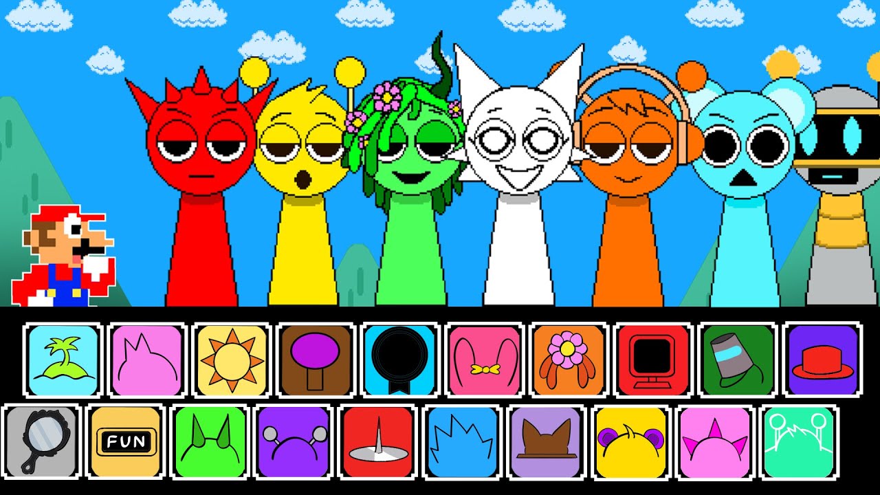 Super Mario Bros. But Mario Can Buy ALL Item for SPRUNKI | PixSaga Mario