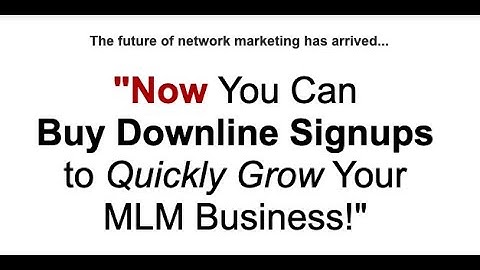 Prebuilt Downline - Build your Network Marketing or MLM Downline on Autopilot